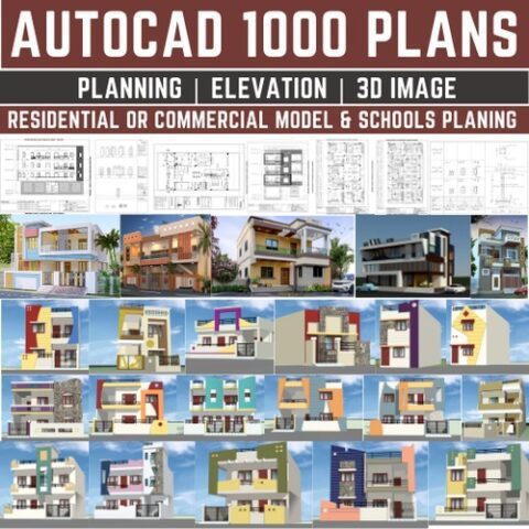 1000 AutoCAD Plans With Standard Dimensions