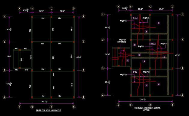 Residential Building Plans with Structural Design - Image 3