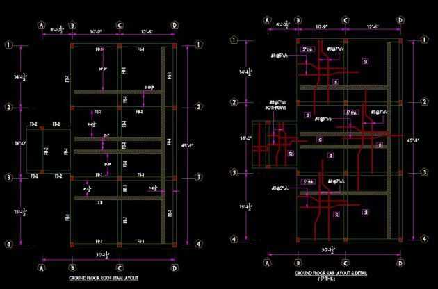 Residential Building Plans with Structural Design - Image 4